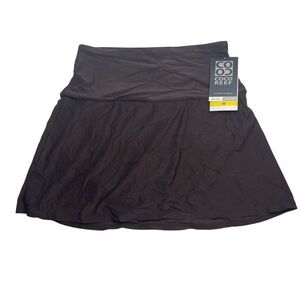 Coco Reef Soar Ultra High Swim Skort Skirt Brown Medium New